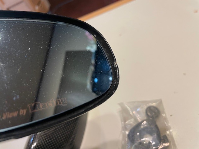 マジカルレーシング カーボンミラー 予備部品付き 中古_画像5