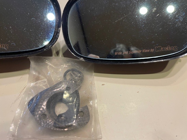 マジカルレーシング カーボンミラー 予備部品付き 中古_画像8