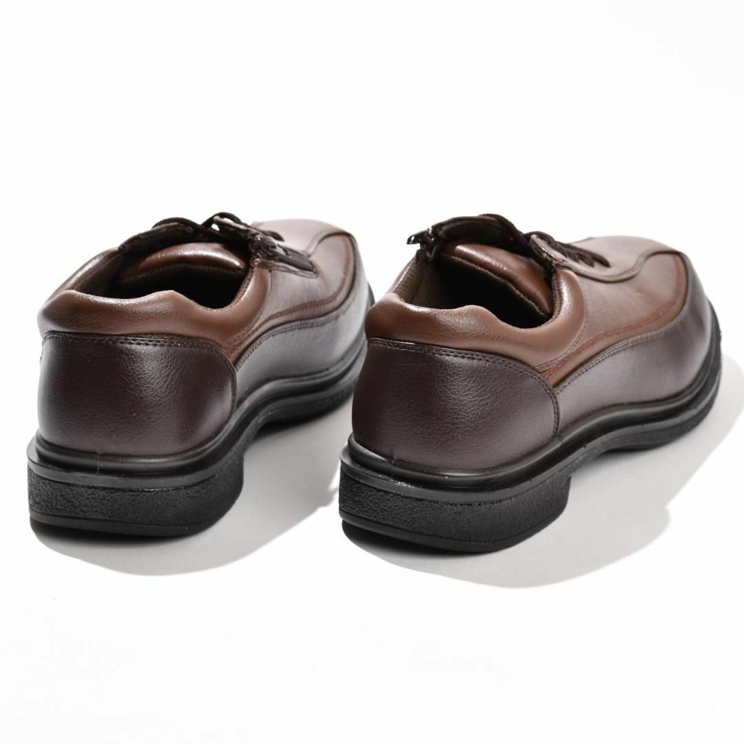 26.0cm ウォーキングシューズ メンズ 靴 シューズ ダークブラウン 幅広 紐あり_画像4