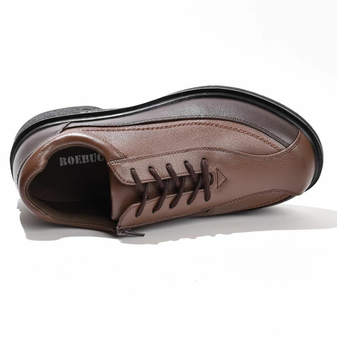 26.0cm ウォーキングシューズ メンズ 靴 シューズ ダークブラウン 幅広 紐あり_画像5