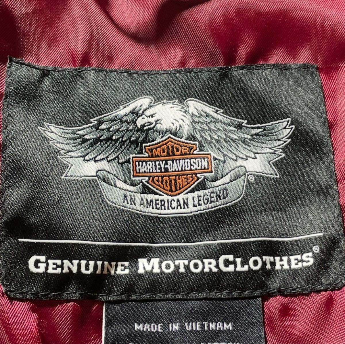 ど迫力!!!超弩級!!!【ハーレーダビッドソン Harley-Davidson】別格!!!本革 レザー◎バイク ライディングジャケット 中綿キルティング 黒_画像8