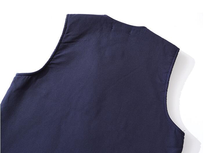  大人気 ワーク ボア裏地付きで防寒性も抜群 ヴィンテージ復刻デッキベストメンズ アメカジ ジレ Ｓ～ＸＸＬカーキ_画像8