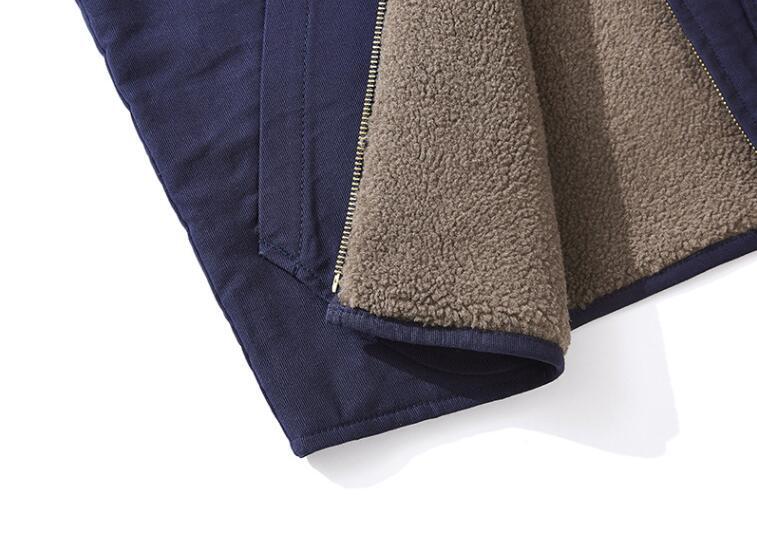  大人気 ワーク ボア裏地付きで防寒性も抜群 ヴィンテージ復刻デッキベストメンズ アメカジ ジレ Ｓ～ＸＸＬカーキ_画像10