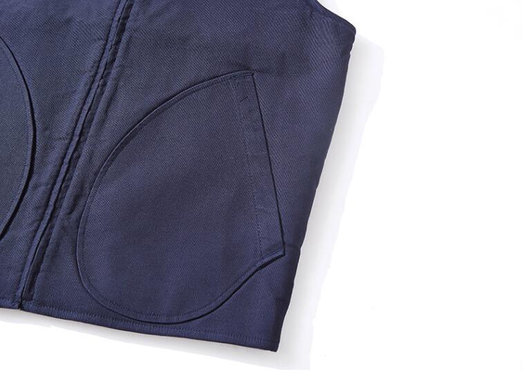  大人気 ワーク ボア裏地付きで防寒性も抜群 ヴィンテージ復刻デッキベストメンズ アメカジ ジレ Ｓ～ＸＸＬカーキ_画像9