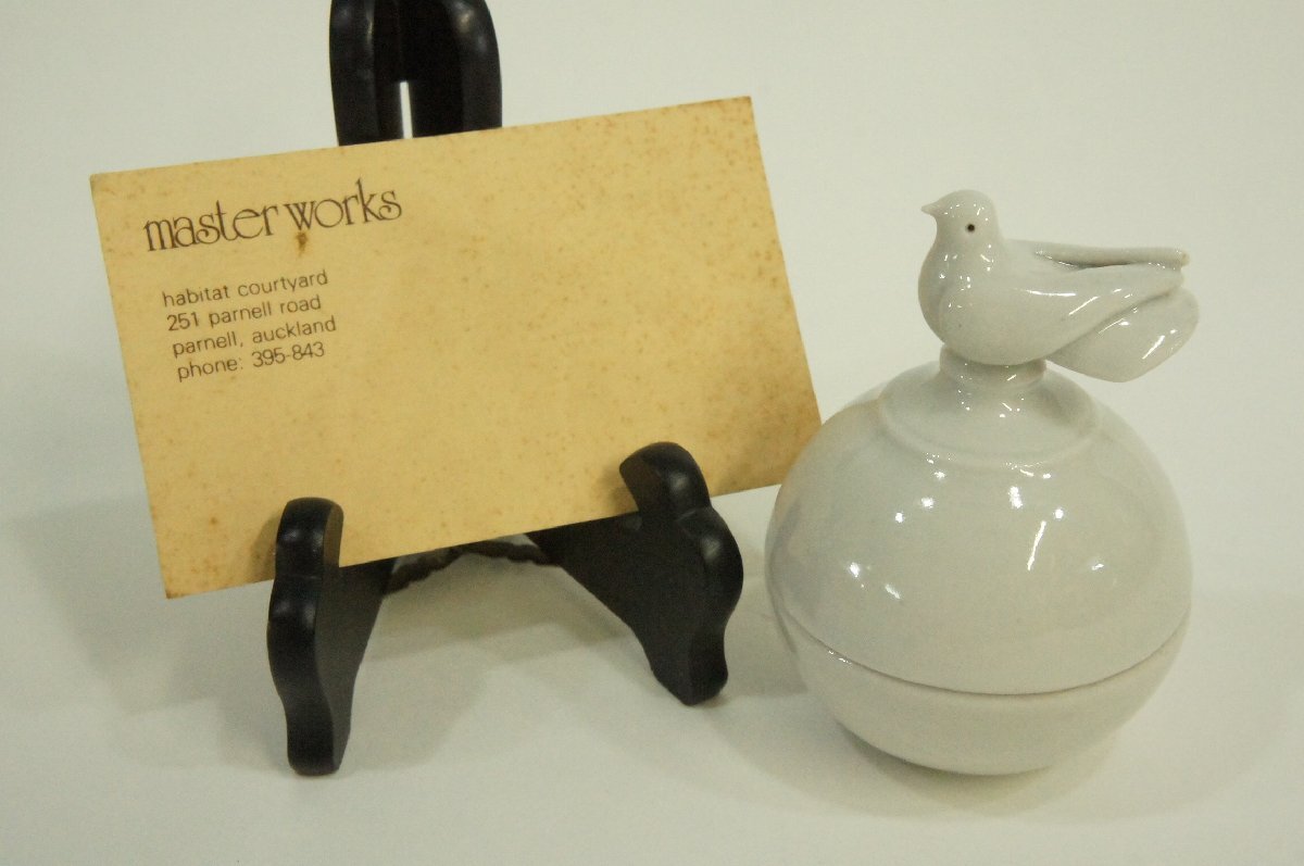 T редкий Новая Зеландия искусство дом wenti* тормозные колодки zWendy Masters белый фарфор голубь коробочка с благовониями белый . состояние хороший коробка нет чайная посуда 5325