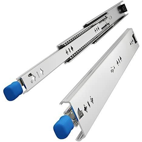 サイズ: 1000mm_幅53mm VADANIA 重量用スライドレール ロック付き 1000mm #VD2053 3段引 フルエクステンション ボールベアリング 横付き 引_画像2