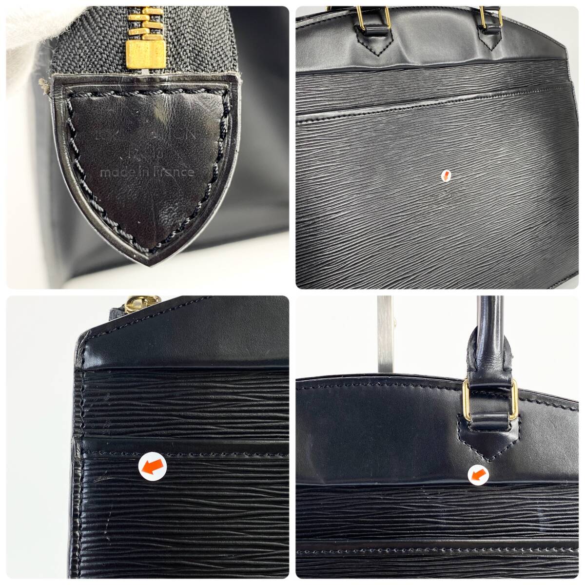 LOUIS VUITTON ルイヴィトン エピ リヴィエラ ハンドバッグ ビジネスバッグ ブラック ノワール 黒 M48182_画像8