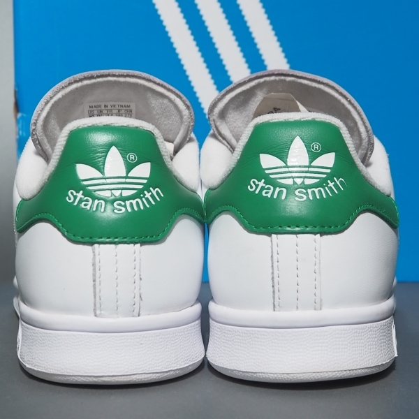  прекрасный товар!! US 10 / 28cm 20 год производства adidas Originals Stansmith липучка белый x зеленый натуральный кожа кожа 