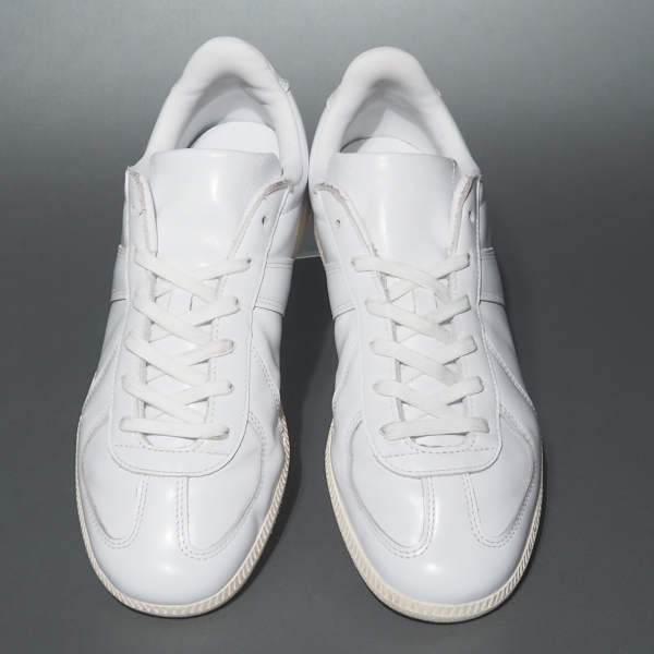 美品!! US 8 1/2/ 26,5cm 限定 22年製 adidas Originals BW ARMY FI ジャーマントレーナー 白 天然皮革 HQ8996_画像3