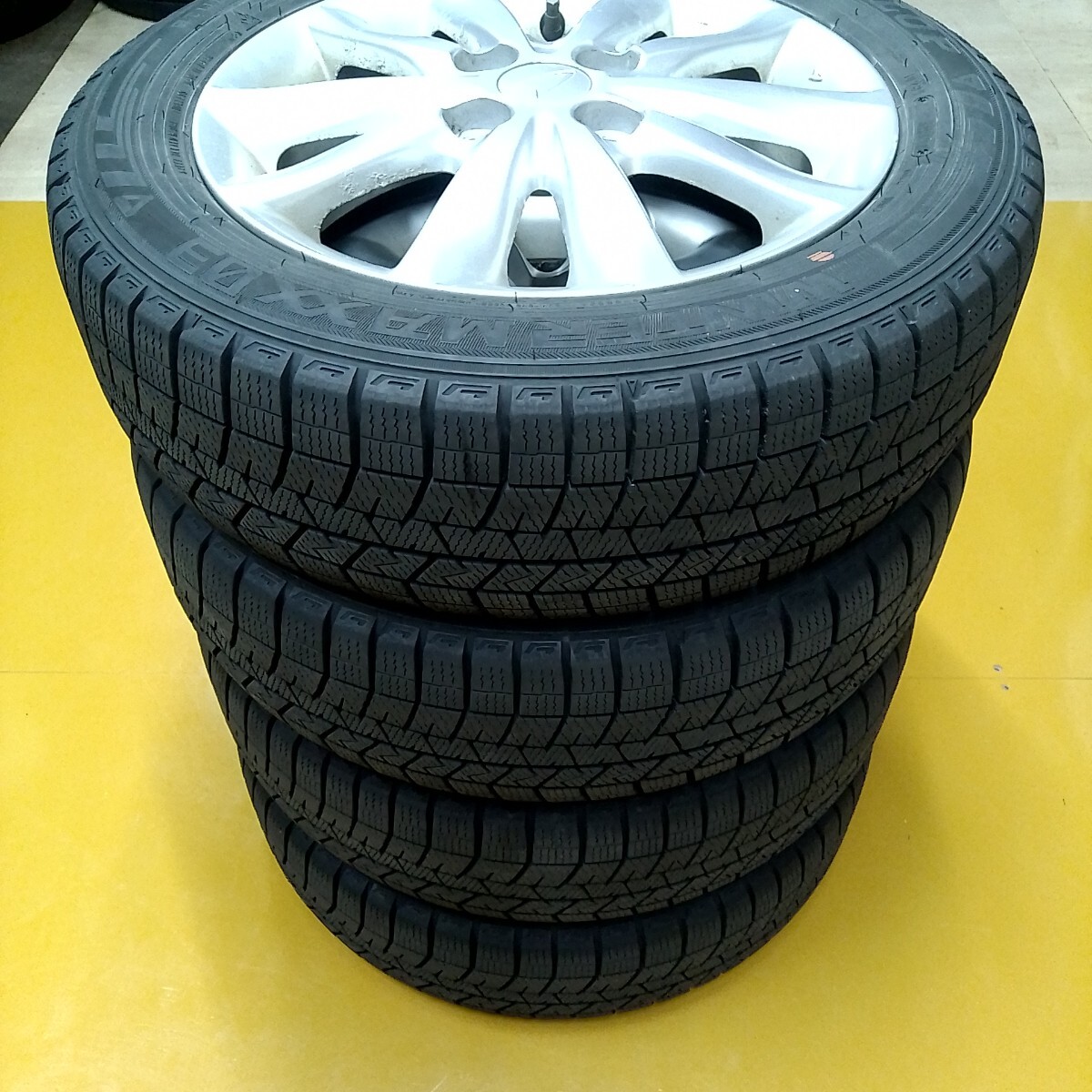ダイハッ純正14インチ　14×4.5J+45 ダンロップ　　WINTER　MAXX 03 155/65R14 製造2021年×4本セット ★302_画像1