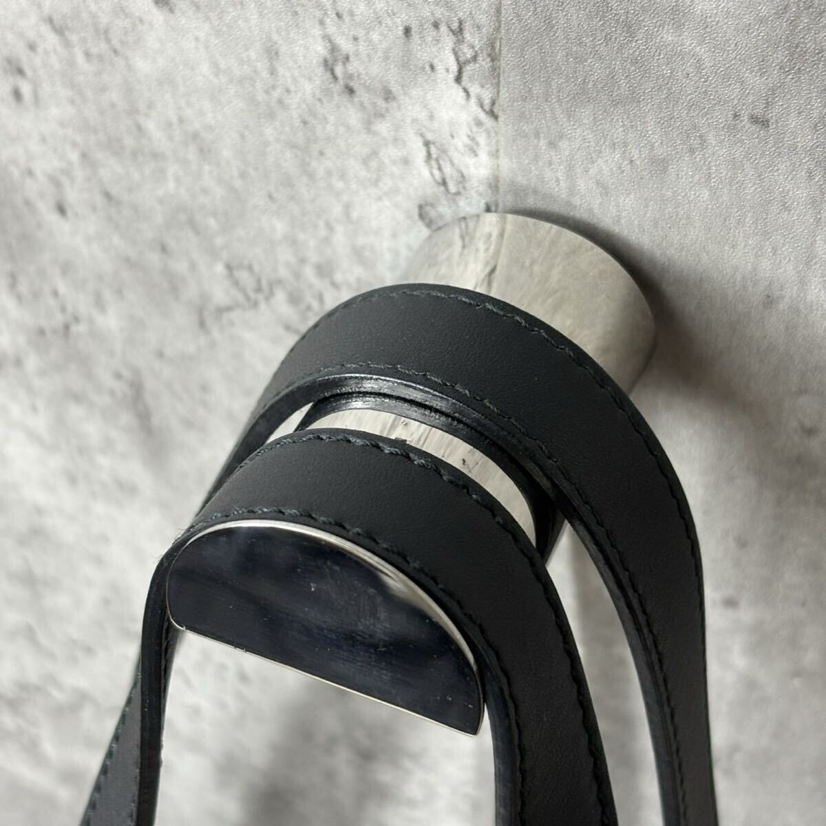  превосходный товар / популярный модель *BVLGARI BVLGARY большая сумка Okt плечо .. плечо кожа натуральная кожа A4 место хранения возможно бизнес мужской черный сумка для хранения имеется 