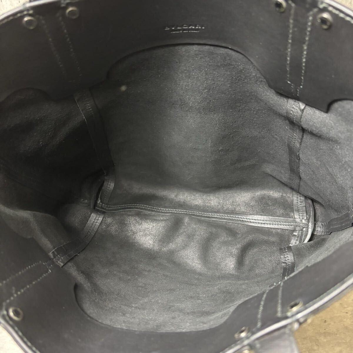  превосходный товар / популярный модель *BVLGARI BVLGARY большая сумка Okt плечо .. плечо кожа натуральная кожа A4 место хранения возможно бизнес мужской черный сумка для хранения имеется 