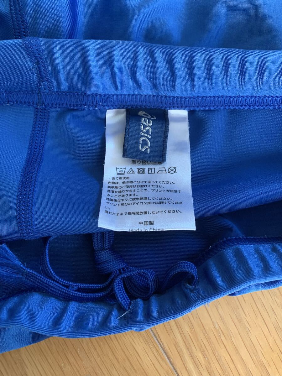 [ б/у прекрасный товар ]asics Asics рейсинг леггинсы шорты голубой размер M нижний одежда наземный осмотр Ran тренировка 100 иен старт 