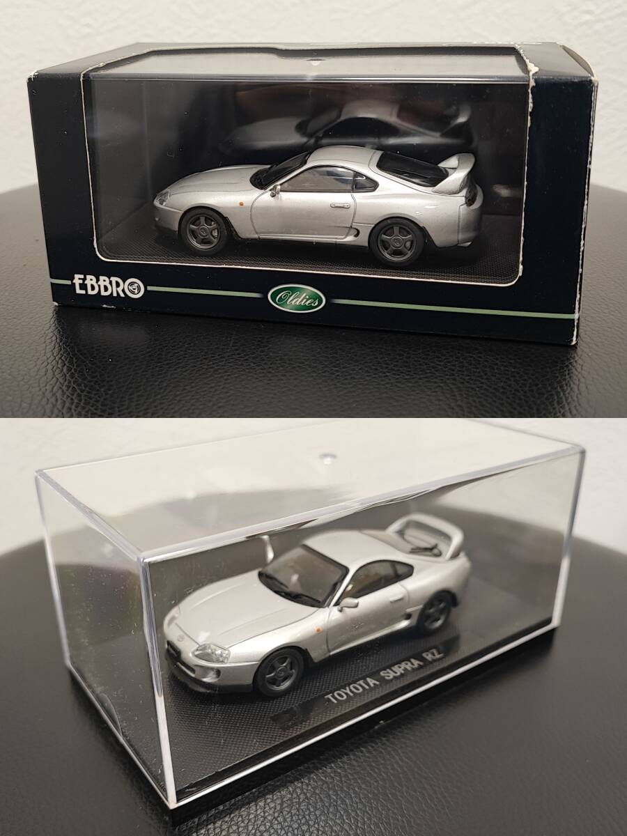 EBBRO 1/43 TOYOTA SUPRA RZ シルバー エブロ トヨタスープラ シルバー ケース未開封品 ケース付きミニカー_画像8