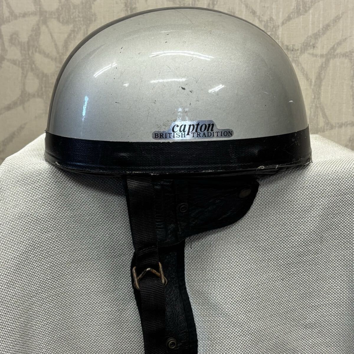 dabida(Davida) Англия производства шлем Capton British Tradition полушлем semi-hat подлинная вещь Vintage половина ад 