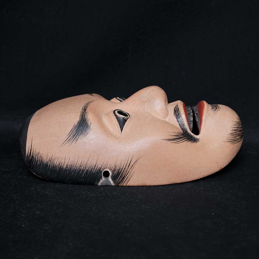 【慈光】3502　能面 彩色木彫 平太　小熊正銘 伊藤通彦門下 能楽 雅楽 日本伝統工芸　37_画像6