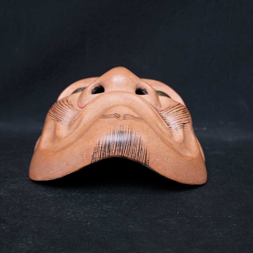 【慈光】3501　能面 彩色木彫 毘沙門天　小熊正銘 伊藤通彦門下 能楽 雅楽 日本伝統工芸　33_画像7