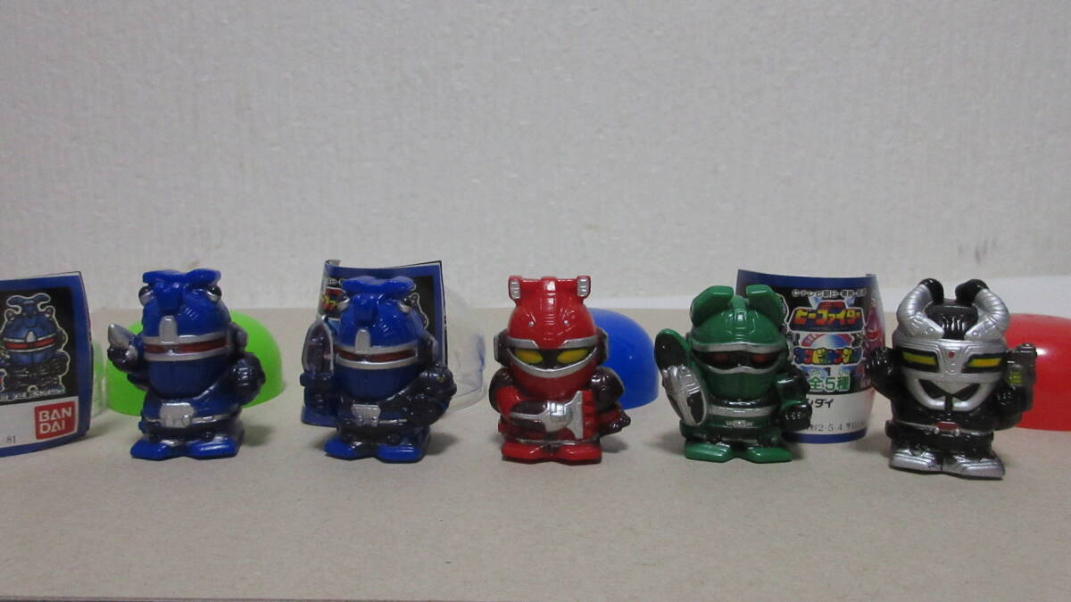 重甲ビーファイターソフビコレクション 全5種 FC ソフビ指人形 フィギュア バンダイ ブルービート レッドル ジースタッグ ブラックビート_画像1