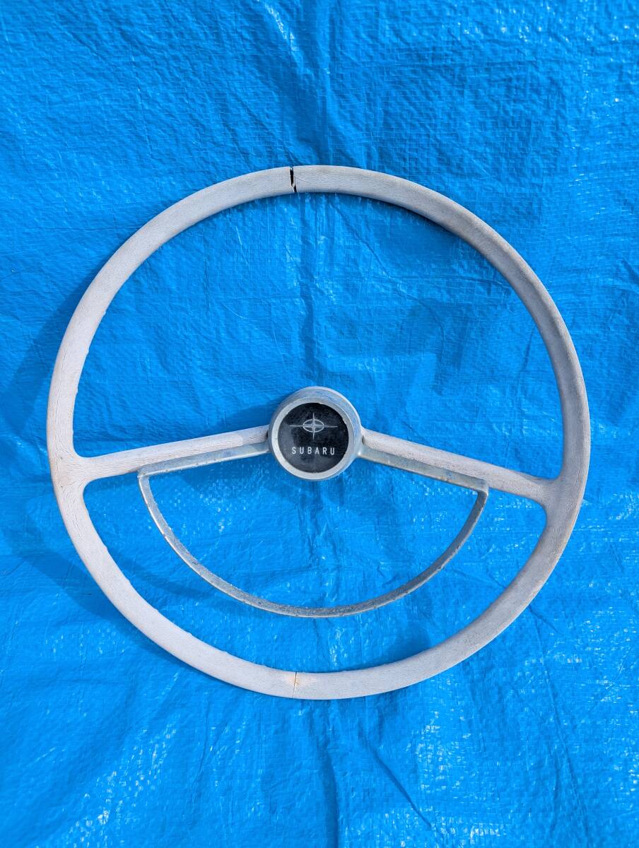 スバル３６０　ホーン付きレトロなハンドル　修正ベース_画像1