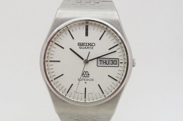 1円~【動作品】良品 SEIKO セイコー SUPERIOR スーペリア 9983-78000 クォーツ デイデイト メンズ 腕時計 10-10-11_画像1