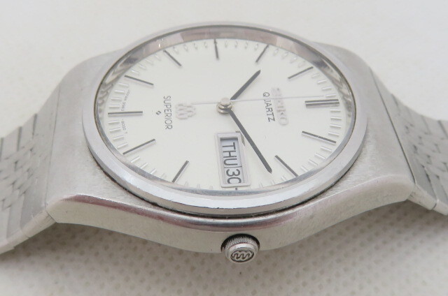 1円~【動作品】良品 SEIKO セイコー SUPERIOR スーペリア 9983-78000 クォーツ デイデイト メンズ 腕時計 10-10-11_画像8