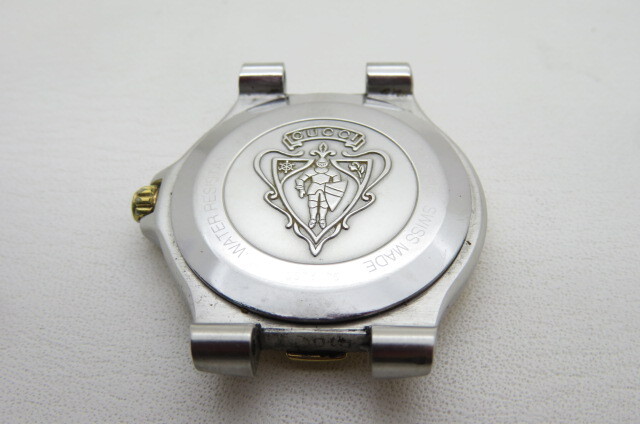 1円～【動品】GUCCI グッチ 9040M GG メンズ クオーツ 腕時計 ラウンドフェイス グレー文字盤 デイト コンビネーション ベルト切れ 10-11-3_画像8