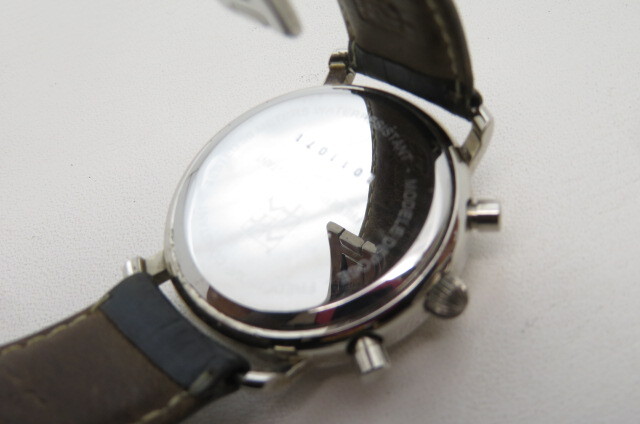 1円~【動品】FREDERIQUE CONSTANT フレデリック・コンスタント メンズ クロノグラフ 腕時計 純正レザーベルト ネイビー 10-11-3_画像6