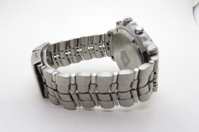 1円~TAG HEUER タグ・ホイヤー プロフェッショナル クロノグラフ CH1112 メンズ クオーツ 腕時計 グリーン文字盤 シルバー 10-11-8_画像9