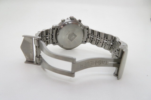 1円~TAG HEUER タグ・ホイヤー プロフェッショナル クロノグラフ CH1112 メンズ クオーツ 腕時計 グリーン文字盤 シルバー 10-11-8_画像7