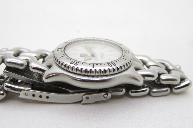 1円～【動品】TAG HEUER タグ・ホイヤー プロフェッショナル 200M WG1312-2 レディース クオーツ 腕時計 デイト ホワイト文字盤　10-11-11_画像5