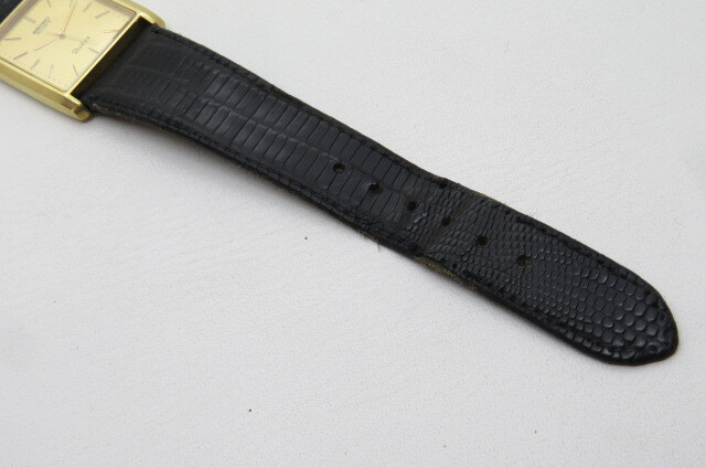 1円～【動品】SEIKO セイコー DOLCE ドルチェ 951-5090 メンズ クオーツ 腕時計 SGP 30 ゴールド ブラック リザードベルト　10-11-24_画像8