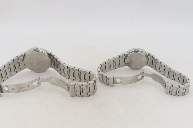 1円～【ペアウォッチ】BVLGARI ブルガリ ブルガリブルガリ BB30SSD/BB26SS QZ/クォーツ 腕時計　11-4-25_画像8