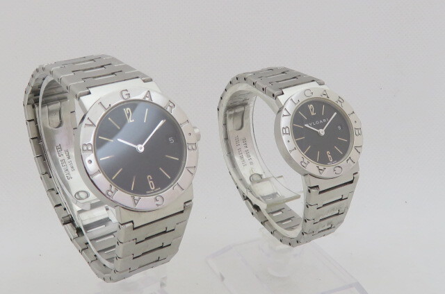 1円～【ペアウォッチ】BVLGARI ブルガリ ブルガリブルガリ BB30SSD/BB26SS QZ/クォーツ 腕時計　11-4-25_画像2