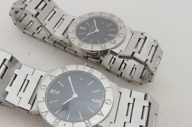 1円～【ペアウォッチ】BVLGARI ブルガリ ブルガリブルガリ BB30SSD/BB26SS QZ/クォーツ 腕時計　11-4-25_画像5