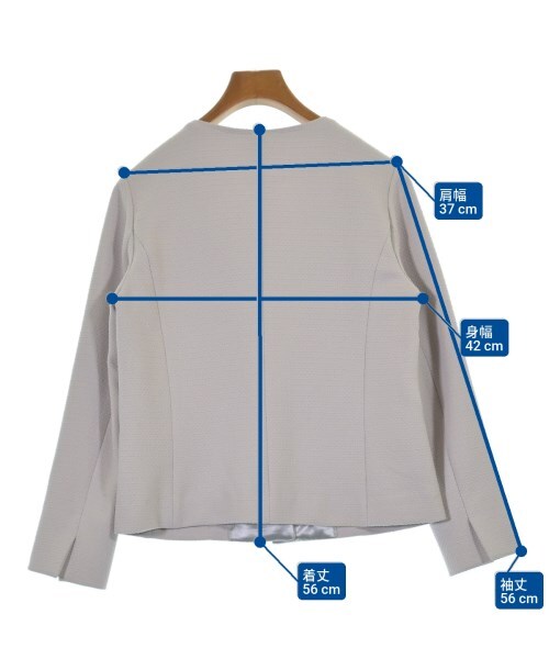 NATURAL BEAUTY BASIC ノーカラージャケット レディース ナチュラルビューティーベーシック 中古　古着_画像6