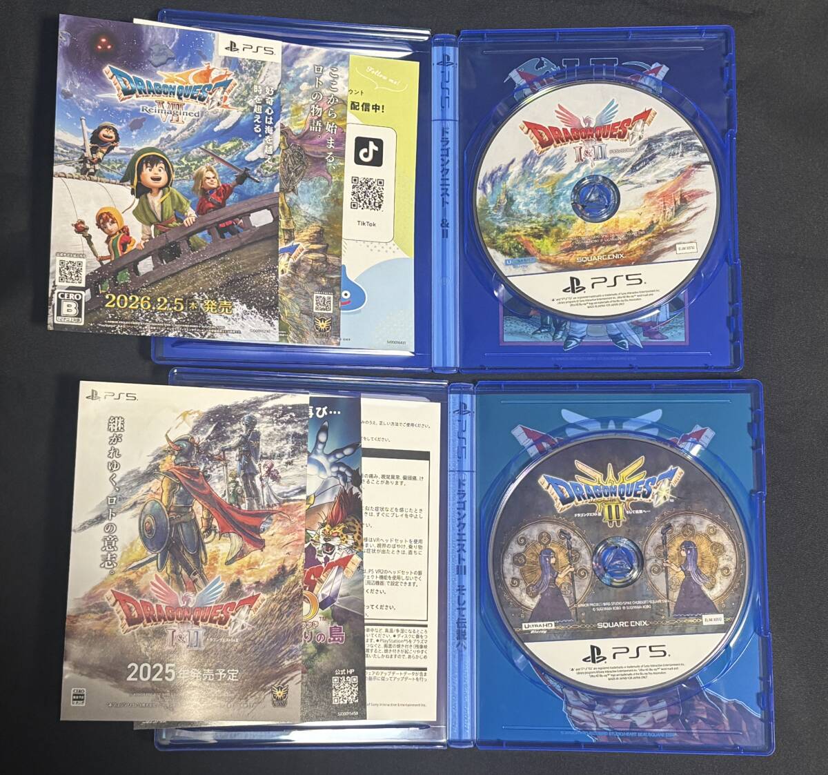 PS5　ドラゴンクエストⅠ＆Ⅱ　Ⅲ そして伝説へ…　ソフト2本セット　美品　ドラクエ リメイク　HD-2D　_画像3