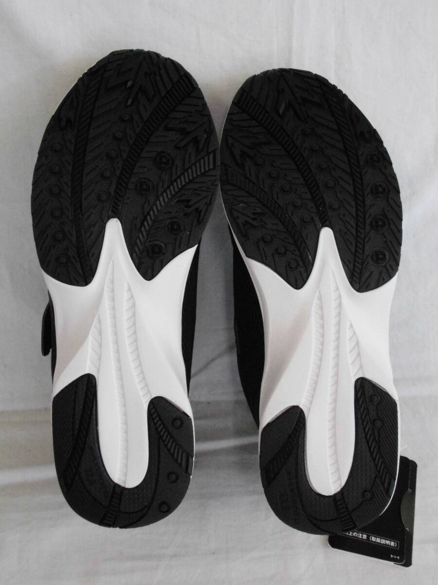 子供スニーカー 瞬足 195 23.5 cm ネービー ひも+マジックタイプ スニーカー 紺　通学に、校内ばきに　スポーツに_画像3