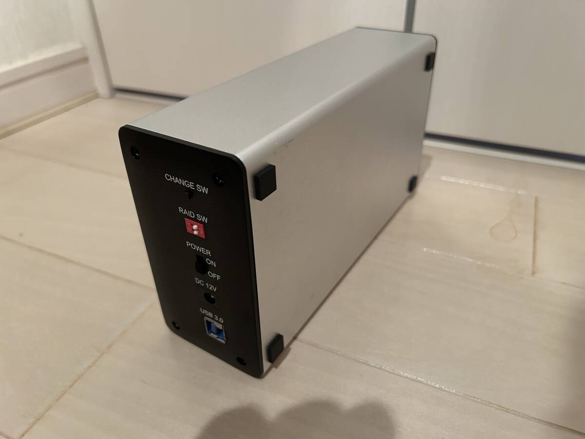 【極美品・保証残有り】アオテック AOTECH RAID 外付けHDDケース AOK-35RAIDU3-SL 元箱有り 付属品欠品なし 保証残有り_画像4