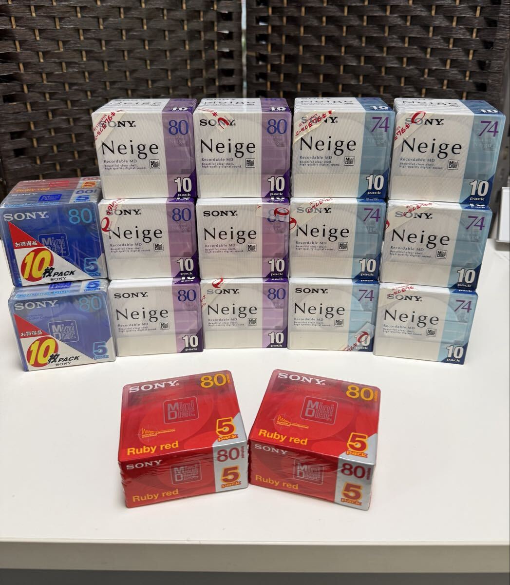 1 иен ~ нераспечатанный хранение товар SONY MD диск итого 150 листов суммировать запись для Mini диск 80 минут 74 минут Sony носитель записи Neige