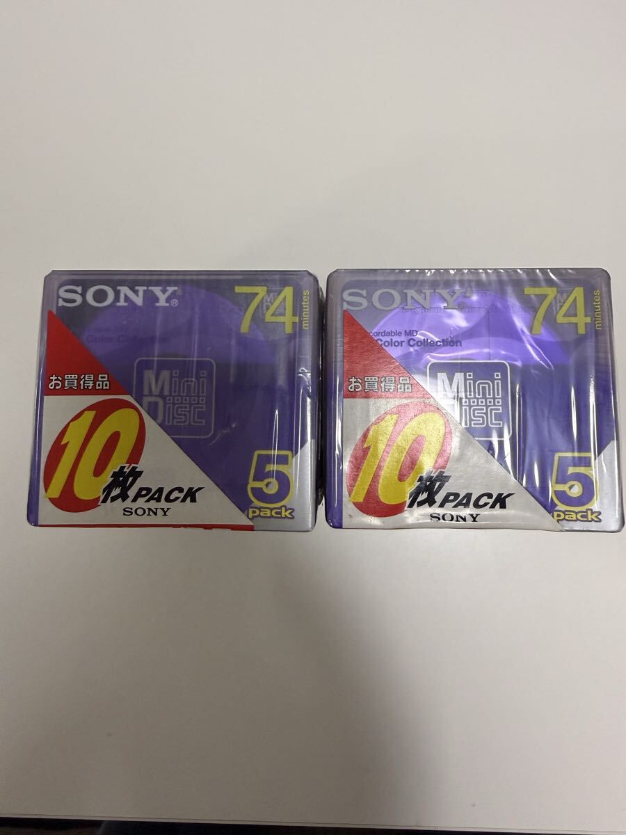 1 иен старт нераспечатанный хранение товар SONY MD диск итого 50 листов суммировать запись для Mini диск 80 минут 74 минут Sony носитель записи MD