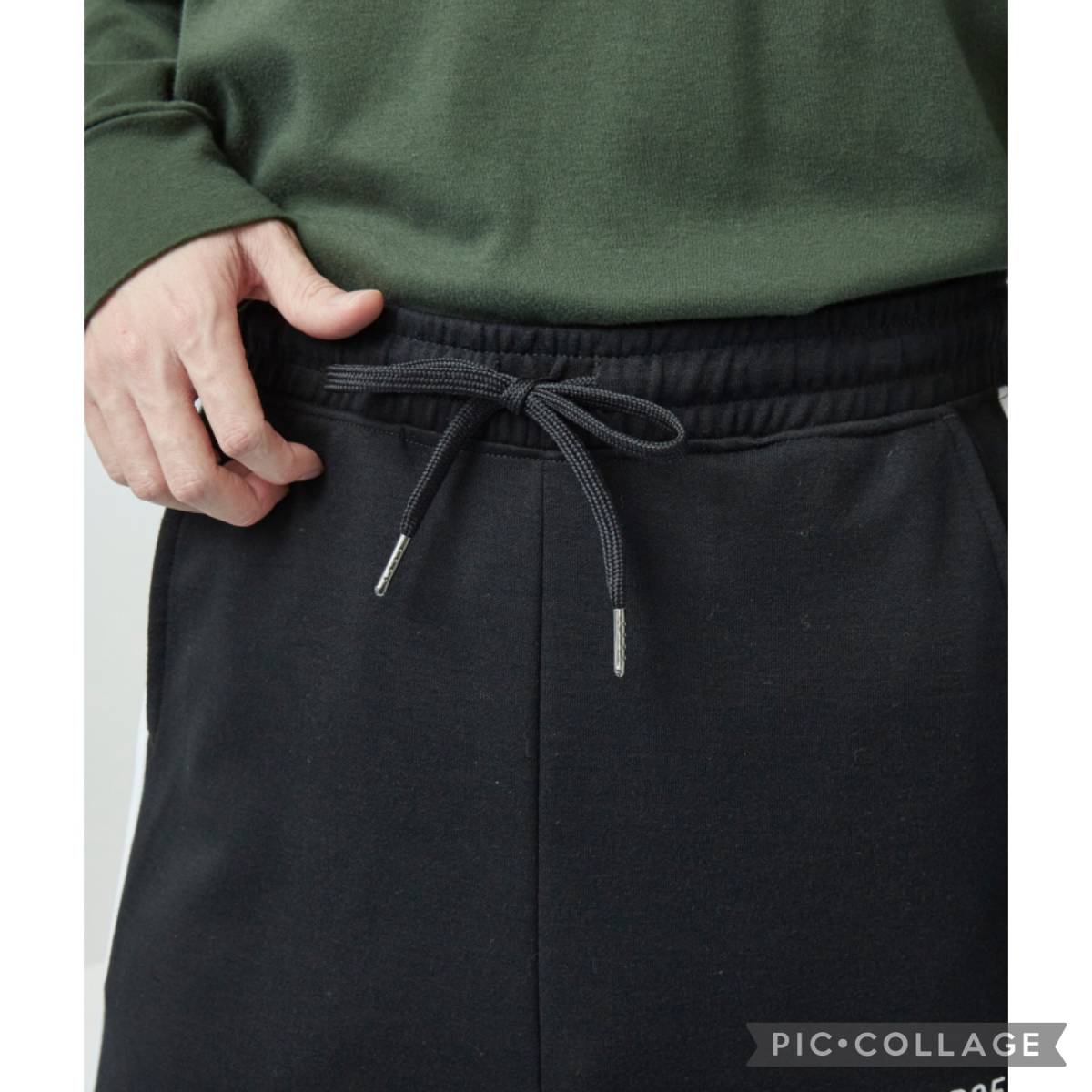 新品 コンバース ジャージパンツ Lサイズ 黒 ブラック 9410-3341 トラックパンツ サイドラインパンツ スウェットパンツ メンズ_画像5