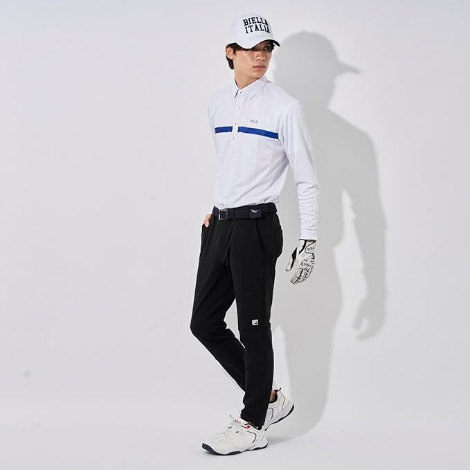 新品 フィラ ゴルフ 格子柄 長袖シャツ Lサイズ 白 ホワイト 783-503 吸汗速乾 UVカット 定価9,790円 783503 ゴルフシャツ ゴルフウェア_画像7