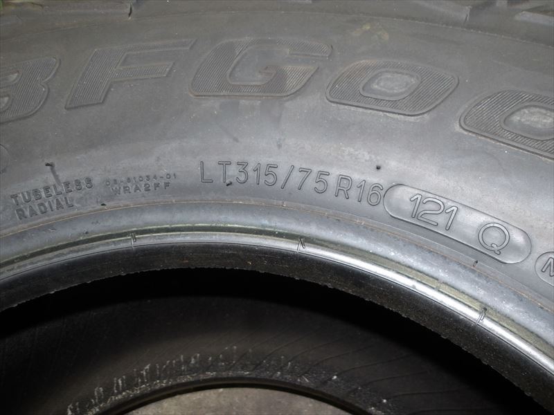 倉庫整理ーBFグッドリッチMTkm3：315/75R16=1本の出品です。詳細は画像にて_画像5