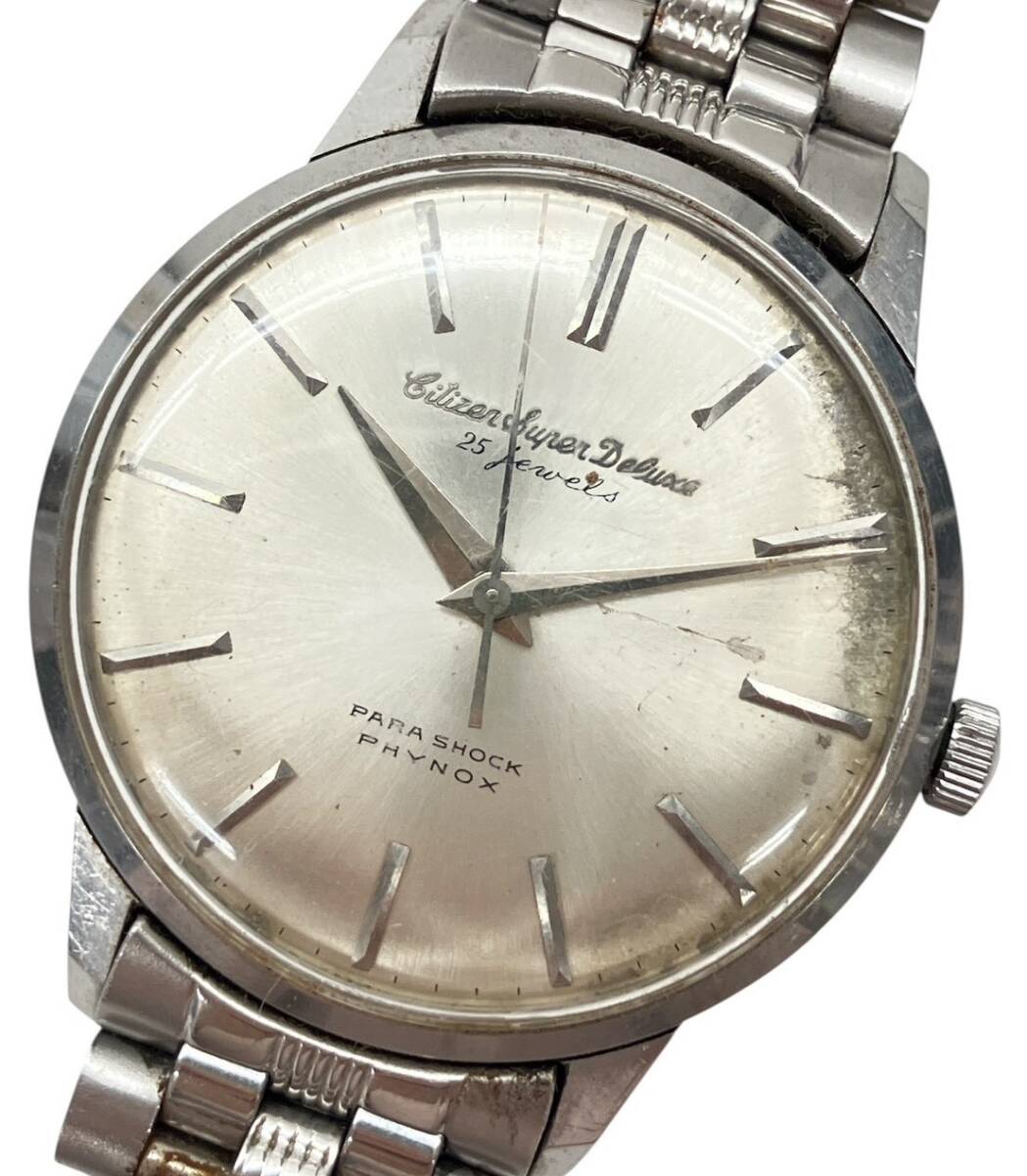 Y053-SG1-1194◎ CITIZEN シチズン メンズ腕時計 Super Deluxe 1507063 手巻き MT ラウンド 3針 ヴィンテージ 稼働 KA_画像1