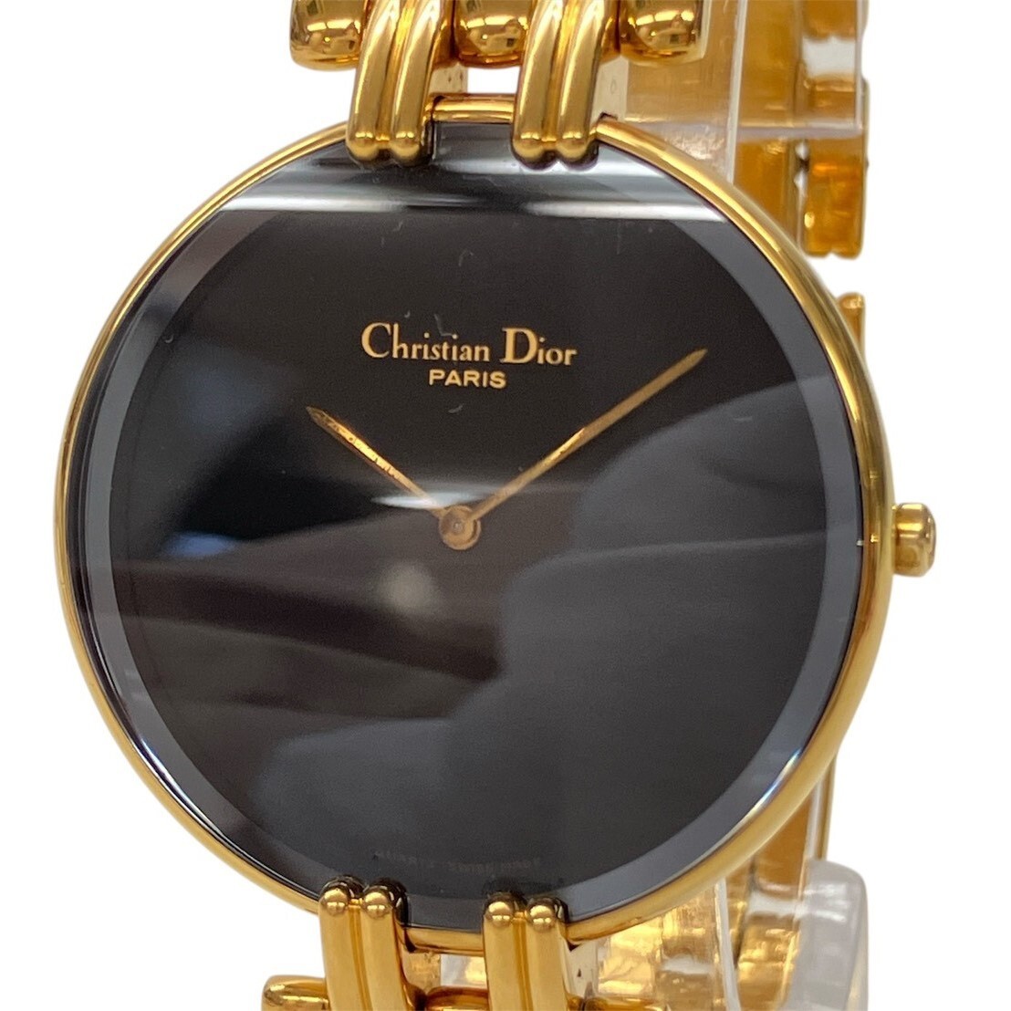 Y049-H42-436* Christian Dior Christian * Dior мужские наручные часы Bagira 47 154 2 QUARTZ раунд черный циферблат 2 стрелки KA