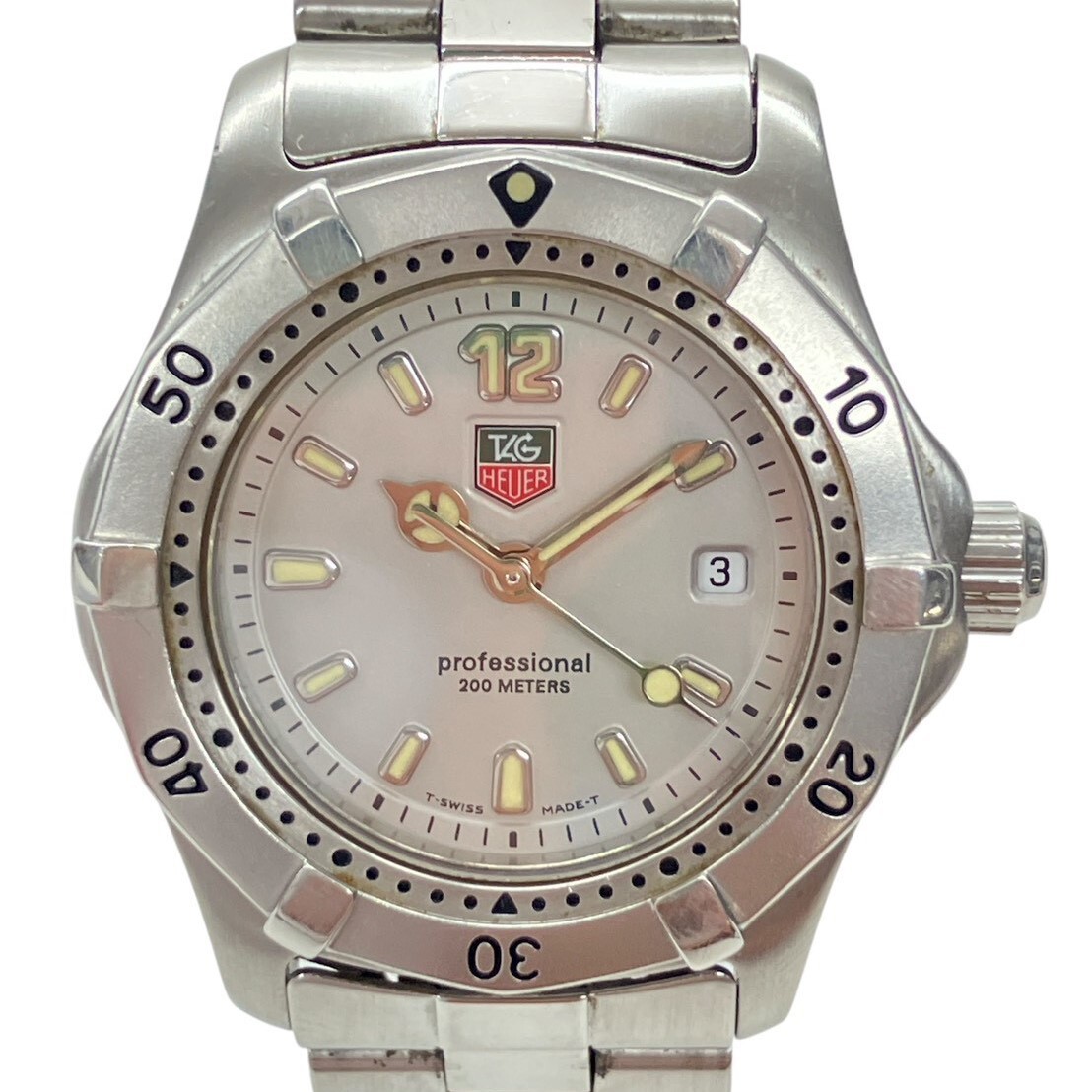 Z016-T6-3947◎ TAG HEUER タグホイヤー レディース腕時計 2000シリーズ WK1312 QUARTZ クォーツ ラウンド 回転ベゼル デイト KA_画像1