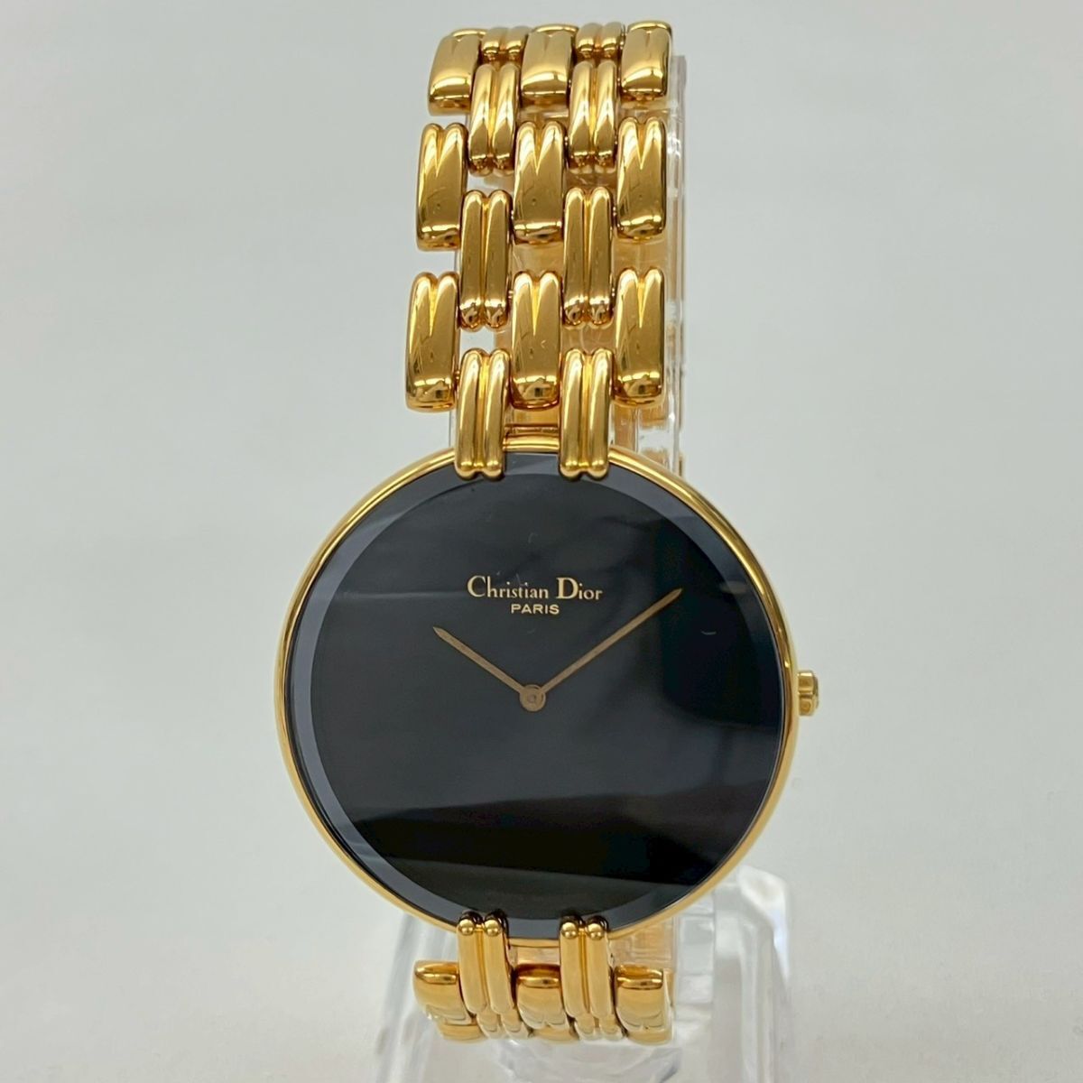 Y049-H42-436* Christian Dior Christian * Dior мужские наручные часы Bagira 47 154 2 QUARTZ раунд черный циферблат 2 стрелки KA