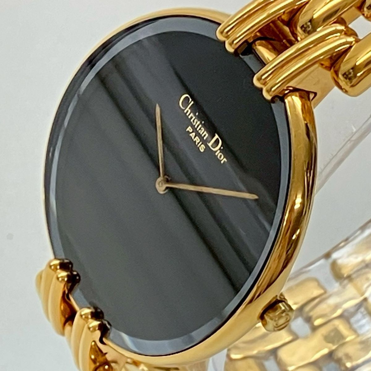 Y049-H42-436* Christian Dior Christian * Dior мужские наручные часы Bagira 47 154 2 QUARTZ раунд черный циферблат 2 стрелки KA