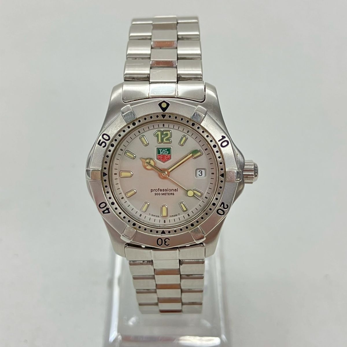 Z016-T6-3947◎ TAG HEUER タグホイヤー レディース腕時計 2000シリーズ WK1312 QUARTZ クォーツ ラウンド 回転ベゼル デイト KA_画像4