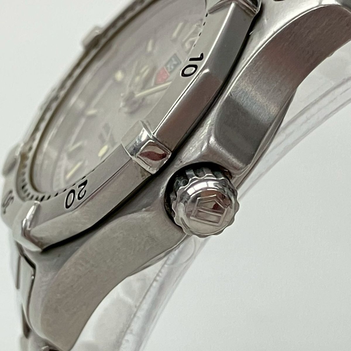 Z016-T6-3947◎ TAG HEUER タグホイヤー レディース腕時計 2000シリーズ WK1312 QUARTZ クォーツ ラウンド 回転ベゼル デイト KA_画像7